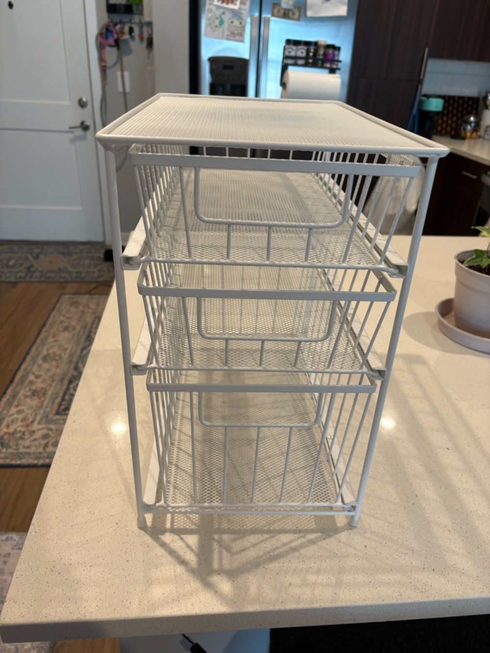Target White Metal Mesh 3-Drawer Storage Organizer